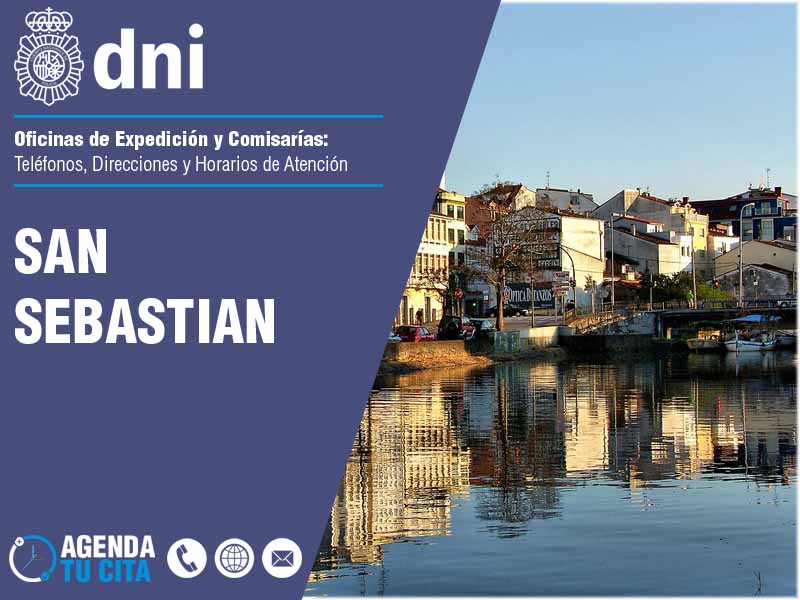 Oficinas del DNI en San Sebastian - Telfonos, Direcciones y Horarios