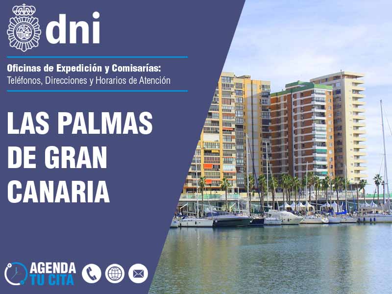 Oficinas del DNI en Las Palmas de Gran Canaria - Telfonos, Direcciones y Horarios