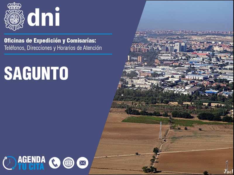 Oficinas del DNI en Sagunto - Telfonos, Direcciones y Horarios