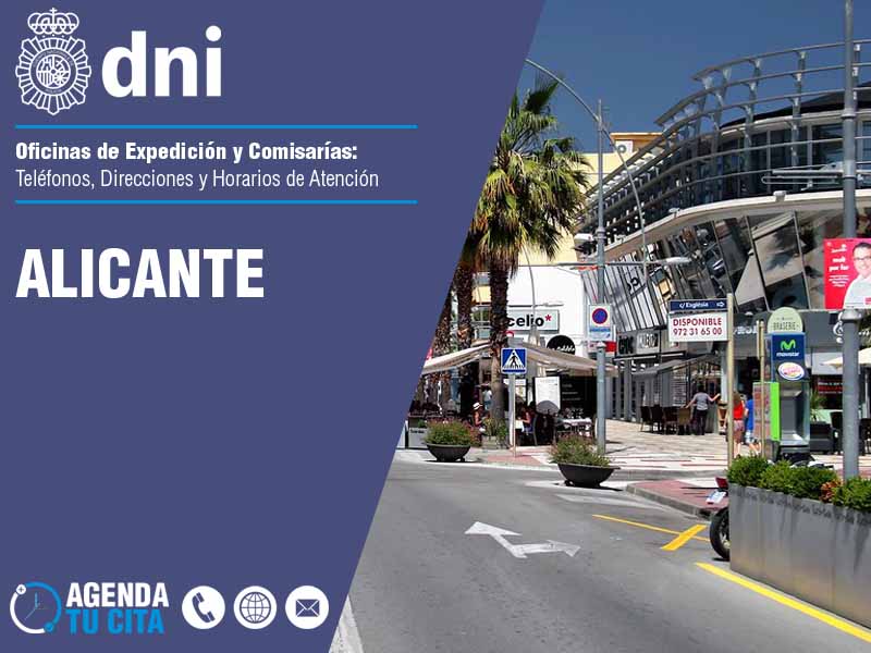 Oficinas del DNI en Alicante - Telfonos, Direcciones y Horarios